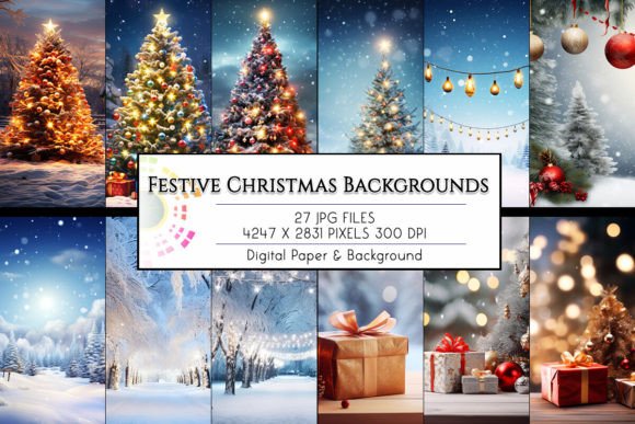 Beautiful Christmas Festive Backgrounds for Your Holiday Designs