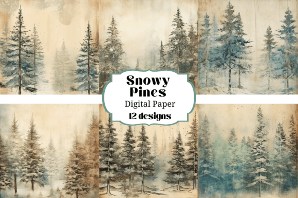 Bring Winter's Quiet Magic to Your Designs with Snowy Pines