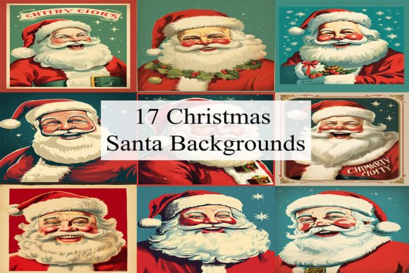 Christmas Santa Backgrounds: Festive Digital Papers for Creators