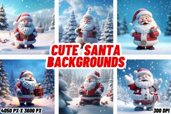 Cute Santa Backgrounds: Holiday Charm for Your Screens