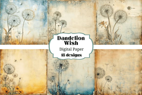 Dandelion Wish Digital Paper Backgrounds: Unlock Creative Potential