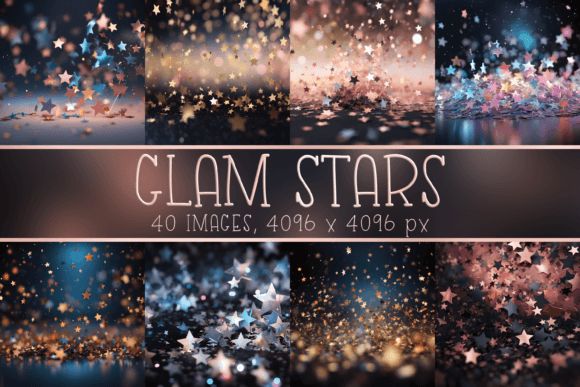 Dark Glam Bokeh Star Backgrounds: Elevate Your Digital Creations