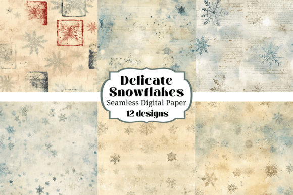 Delicate Snowflakes Seamless Backgrounds: A Winter Design Essential