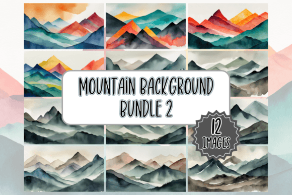 Elevate Your Visuals with Mountain Backgrounds Bundle 2