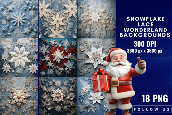 Embrace Winter Magic with Snowflake Lace Wonderland Backgrounds