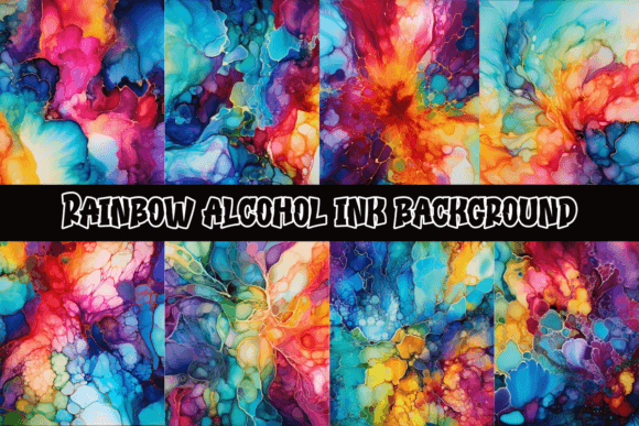 Infuse Vibrancy: Using Rainbow Alcohol Ink Backgrounds