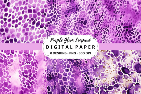 Purple Glam Leopard Backgrounds: Bold Patterns for Modern Creators
