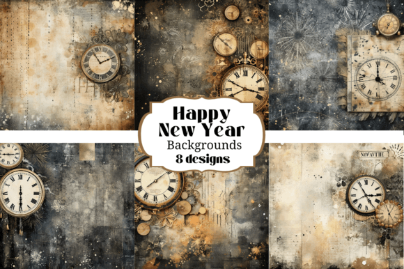 Spark Your Creativity: New Year's Eve Digital Paper Backgrounds
