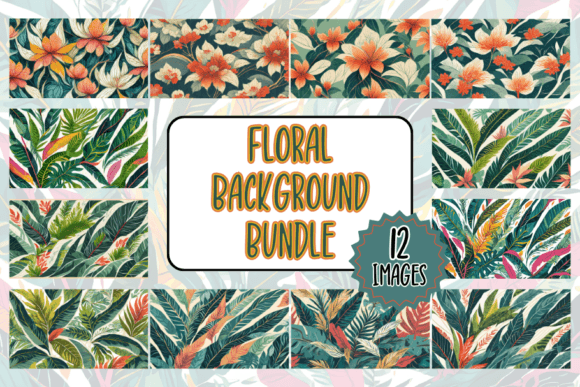 Stunning Floral Backgrounds Bundle: 12 Designs for Every Project