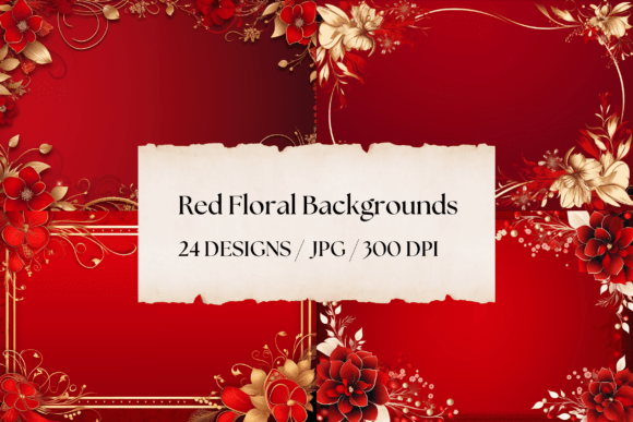 Stunning Red Floral Backgrounds for Creative Projects