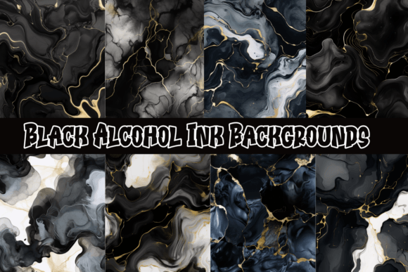 The Allure of Black Alcohol Ink Backgrounds in Modern Design