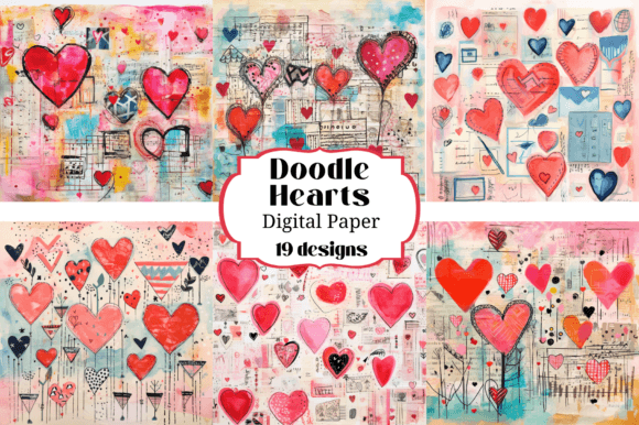 Unlocking Creative Potential with Doodle Hearts Digital Paper