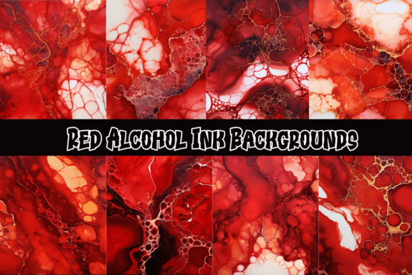 Vibrant Red Alcohol Ink Backgrounds for Creative Projects