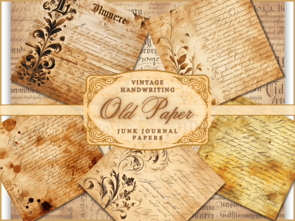 Vintage Old Handwriting Backgrounds: Timeless Design Assets